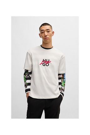 تیشرت سفید مردانه Relaxed HUGO - کد 862833464