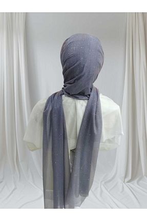 روسری طوسی پنبه پلی استر NurAy - کد 866084201