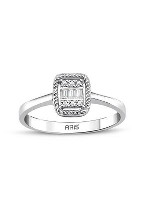 انگشتر برلیان سفید 14 عیار Ariş - کد 871500356