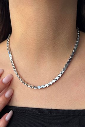 گردنبند استیل ( فولاد ) زنانه استیل (فولاد) Takıştır - کد 869904218