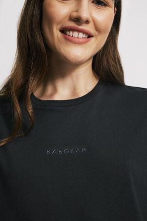 تیشرت طوسی زنانه Fitted BABOKAH - کد 804041097