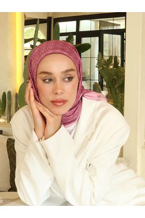 روسری صورتی پلی استر Modakaşmir - کد 869934076