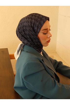 روسری سفید پلی استر Modakaşmir - کد 869934114