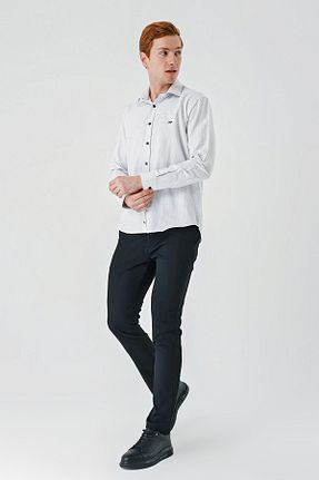 پیراهن مشکی مردانه اسلیم فیت İmza - کد 816458443