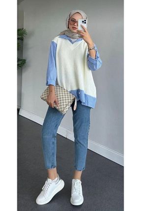 سوئیتر حجاب بژ زنانه رگولار DAMGA Collection - کد 869951462