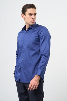 پیراهن سرمه ای مردانه یقه کلاسیک İmza - کد 869950566