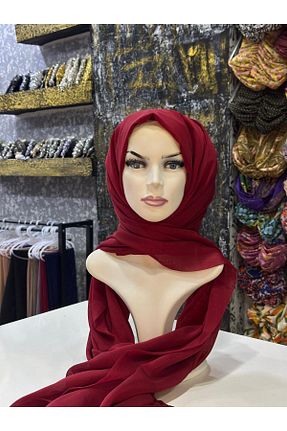 شال زرشکی زنانه شیفون zagreus - کد 870486775