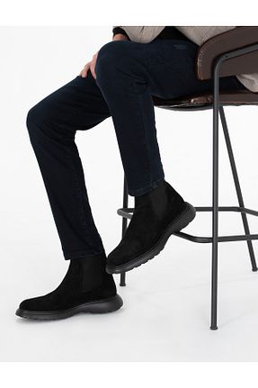 بوت / نیم بوت مشکی مردانه جیر Pierre Cardin - کد 843727296