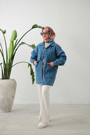 کت حجاب آبی زنانه گشاد VARELA - کد 869973977