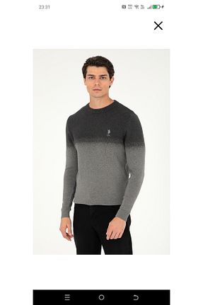 پلیور طوسی مردانه ساده U.S. Polo Assn. - کد 869973809