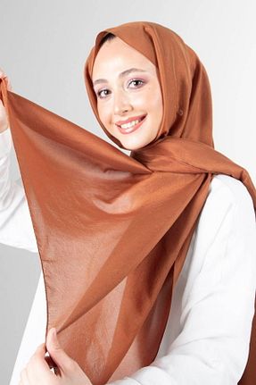 شال قهوه ای زنانه پنبه پلی استر haremscarfs - کد 869988918