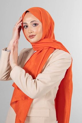 شال نارنجی زنانه پنبه پلی استر haremscarfs - کد 869989938