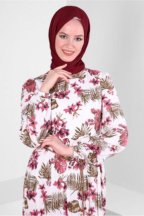 شال زرشکی زنانه پلی استر Alvina - کد 870008666
