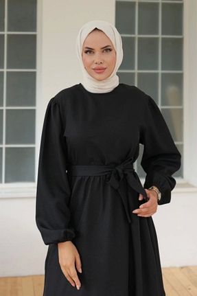 لباس مشکی زنانه بافتنی Butik - کد 870011177