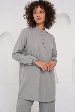 ست بالاتنه و پائین تنه طوسی زنانه بافتنی Bigdart - کد 870018886