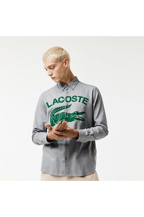 پیراهن طوسی مردانه رگولار Lacoste - کد 382034901