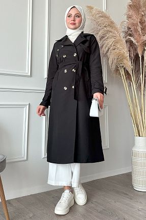 ترنچکت حجاب مشکی زنانه پلی استر InStyle - کد 870022704