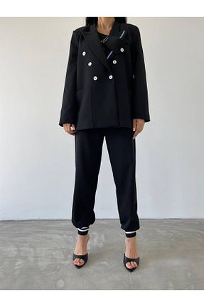 ست بالاتنه و پائین تنه مشکی زنانه بافتنی Rabury Butik - کد 817429942
