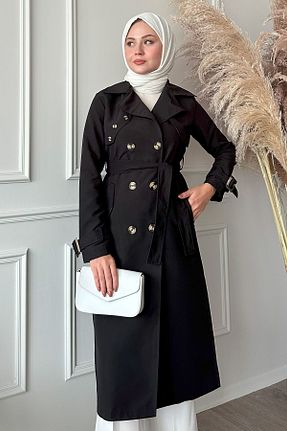 ترنچکت حجاب مشکی زنانه پلی استر InStyle - کد 870022704