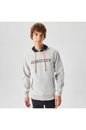 سوئیشرت طوسی مردانه چاپی Lacoste - کد 411316253