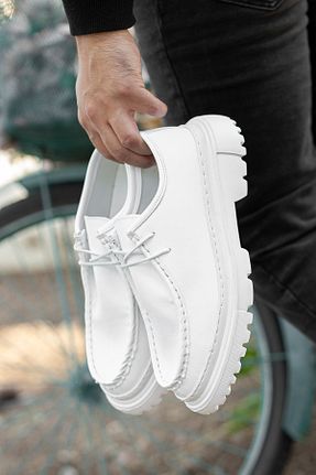 کفش اسنیکر سفید مردانه بند دار Zegeshoes - کد 832563355