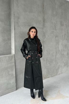 ترنچکت مشکی زنانه پلی استر Seda Yalçın Atelier - کد 870039465