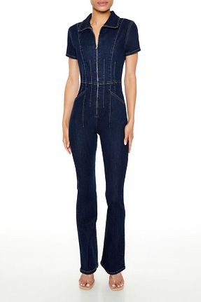 سرهمی آبی زنانه آستین کوتاه Forever 21 - کد 870638060