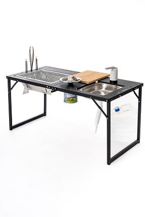 میز کمپ مشکی فلزی TEMOUTDOOR - کد 870634811