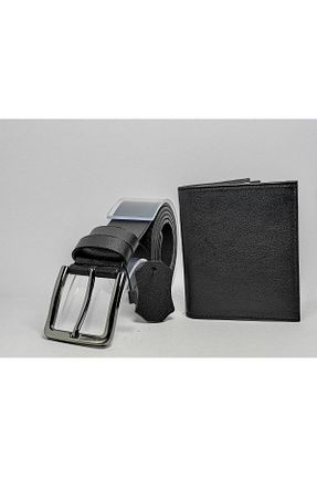 کمربند مشکی مردانه چرم خالص EDS DERİ ÜRÜNLERİ - کد 694300389