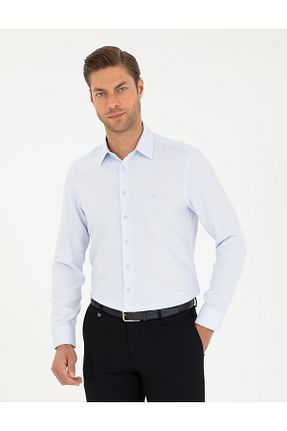 پیراهن آبی مردانه اسلیم فیت Pierre Cardin - کد 858457663