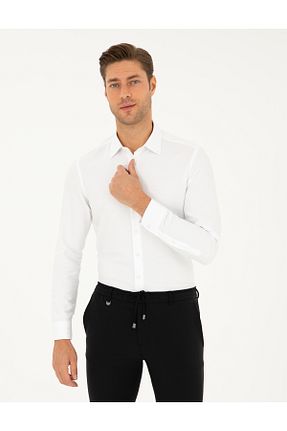 پیراهن سفید مردانه اسلیم فیت Pierre Cardin - کد 858457327