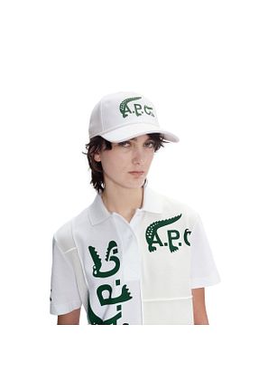 کلاه سفید زنانه پنبه ای Lacoste - کد 814858035