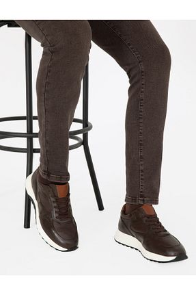 کفش اسنیکر قهوه ای مردانه بند دار Pierre Cardin - کد 858458553
