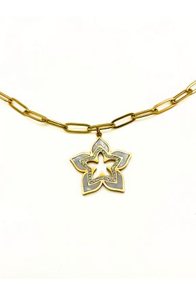 گردنبند استیل ( فولاد ) طلائی زنانه استیل ضد زنگ YOUDAY ACCESSORIES - کد 870067649
