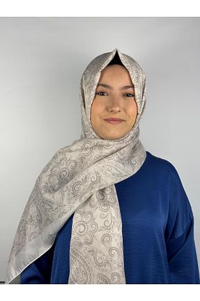 شال بژ زنانه پنبه پلی استر Azrina - کد 870056492