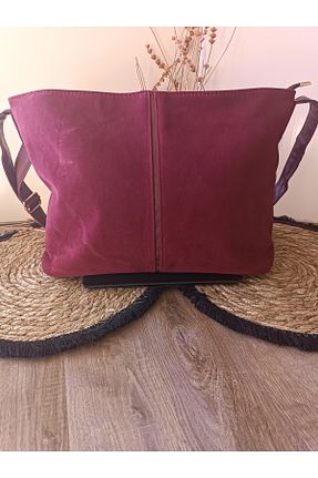 کیف دوشی زرشکی زنانه جیر MİSİ - کد 870175585