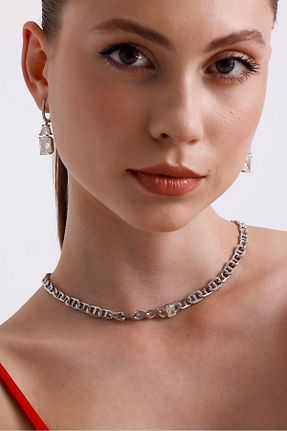 گردنبند نقره سفید زنانه 925 عیار Entrendi Cansus - کد 869911215