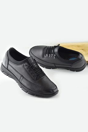 کفش کژوال مشکی مردانه چرم خالص ISPARTALILAR - کد 752339222