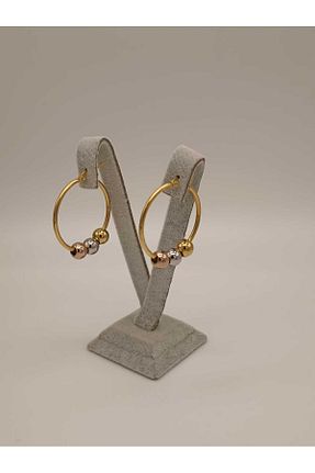گوشواره استیل (فولاد) طلائی زنانه استیل (فولاد) TLSMACCESORIES - کد 870124411