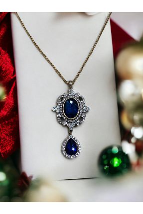 گردنبند جواهر آبی زنانه زیرکن FAYRA ACCESSORIES - کد 870128338