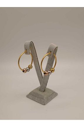 گوشواره استیل (فولاد) طلائی زنانه استیل (فولاد) TLSMACCESORIES - کد 870124411