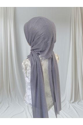 شال طوسی زنانه پنبه پلی استر NurAy - کد 870789444