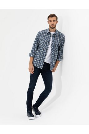 پیراهن آبی مردانه یقه دکمه دار Pierre Cardin - کد 856307449