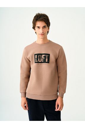 سوئیشرت قهوه ای مردانه ساده Loft - کد 870769592