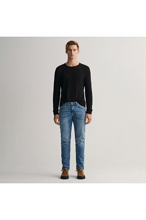 شلوار جین آبی مردانه پاچه ساده Gant - کد 673851281