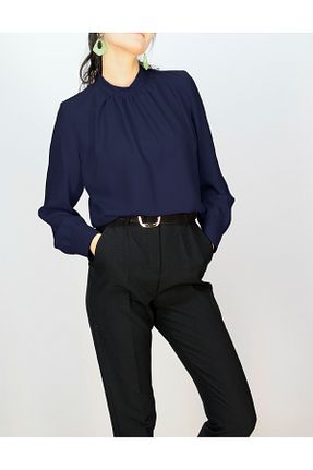 بلوز سرمه ای زنانه ساده CELAL ETEM - کد 865851947
