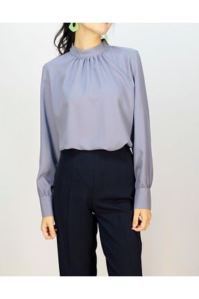 بلوز طوسی زنانه ساده CELAL ETEM - کد 865316236