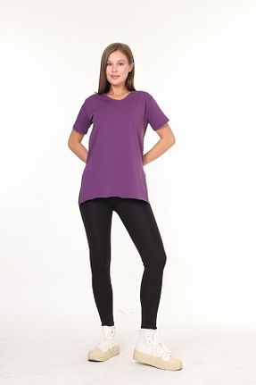 تیشرت بنفش زنانه Asimetrik Tight Lady - کد 870200661