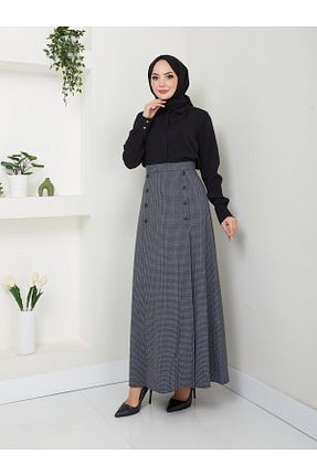 دامن سرمه ای زنانه پلی استر Doque - کد 870205145