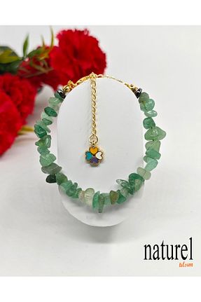 دستبند جواهر سبز زنانه سنگ طبیعی Naturel Tılsım - کد 738863676